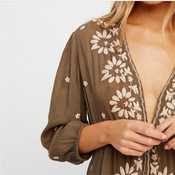 Free People Embroidered Fable Floral Midi Dress - Picture 10 of 15